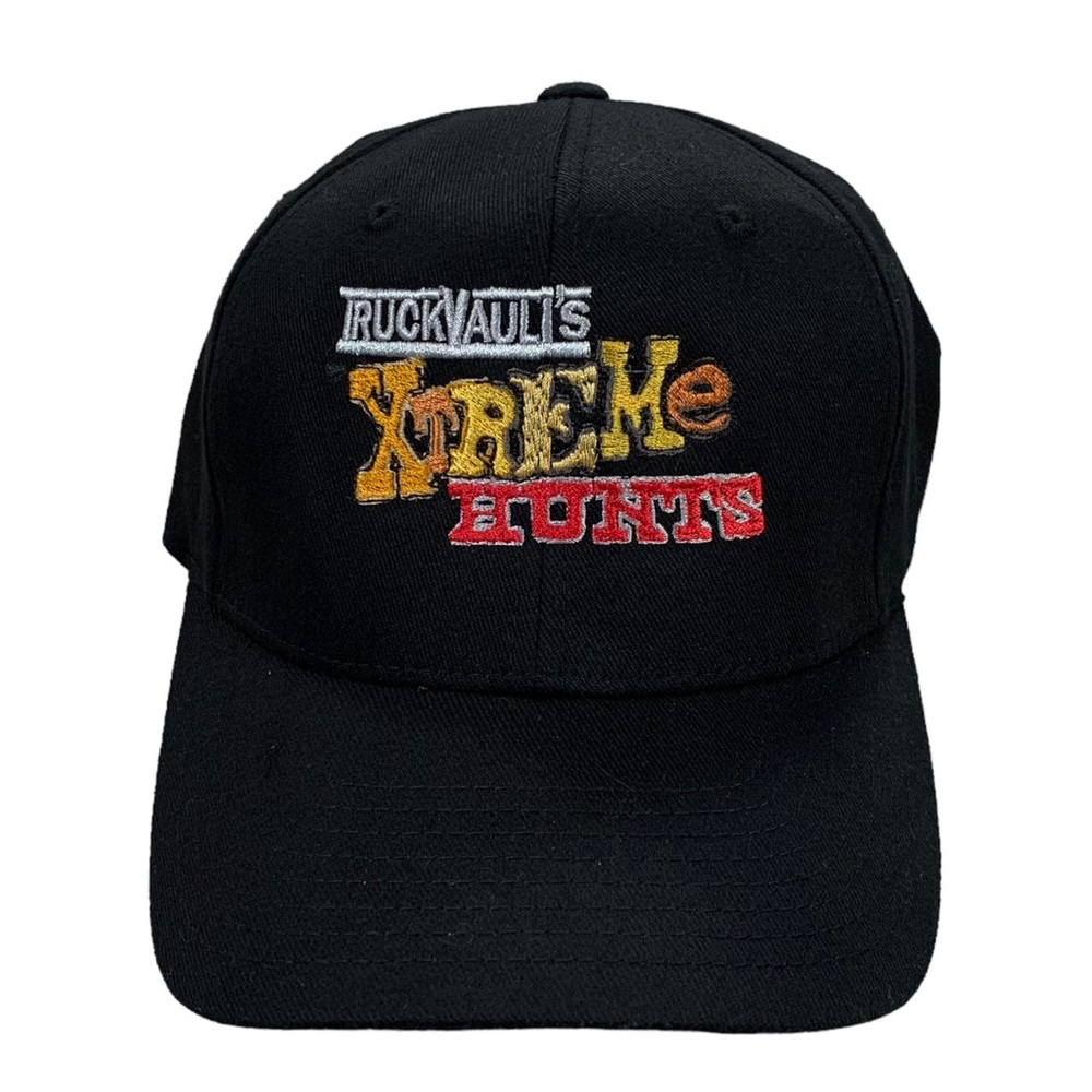 Vintage Truck Vauli's Xtreme Hunts Black Flex Fit Hat Size S/M